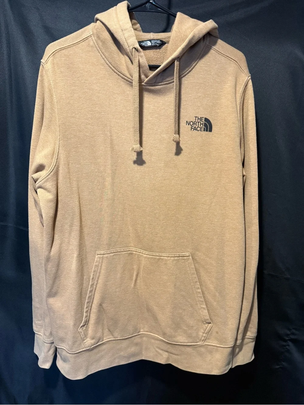 The North Face Men’s Khaki/Tan Pullover Hoodie small stain